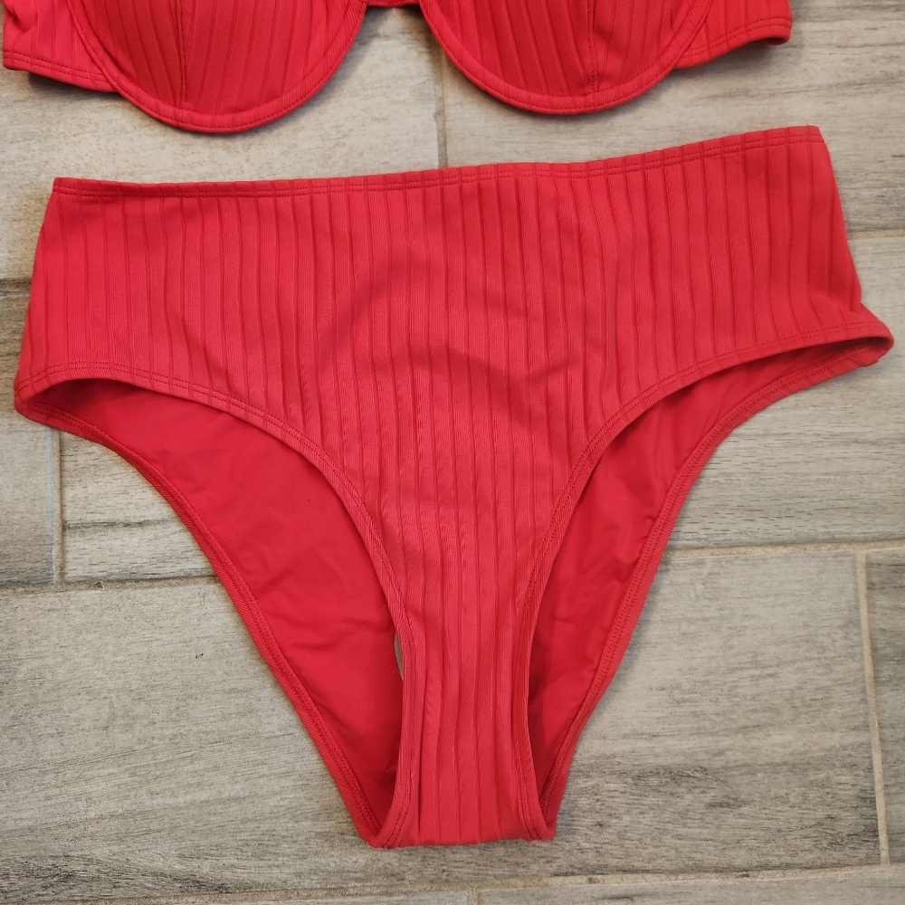 Solid & Striped Red Bikini Set - image 8